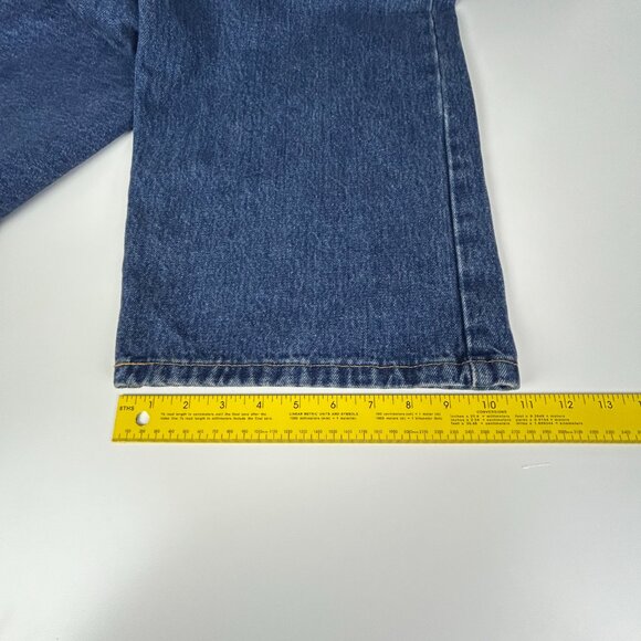 Levis 505 Jeans Mens 52x32 Regular Fit Straight Leg Non-Stretch Blue Stone Wash - Picture 12 of 15